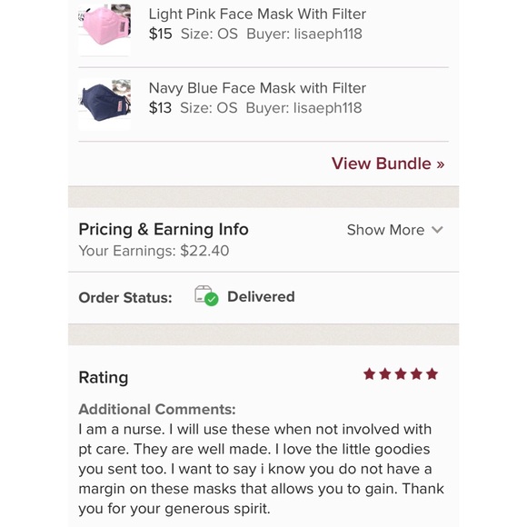 Bright Pink Face Mask with Filter - Picture 3 of 5